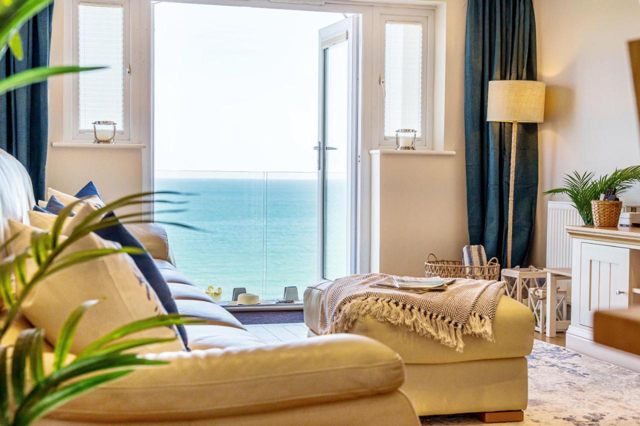 Carbis Bay - Luxury 3 Bed Penthouse Apartment With Sea Views Parking Sauna Balcony Exteriér fotografie